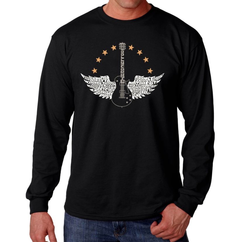 Mens Word Art Long Sleeve T-Shirt - Country Female Singers