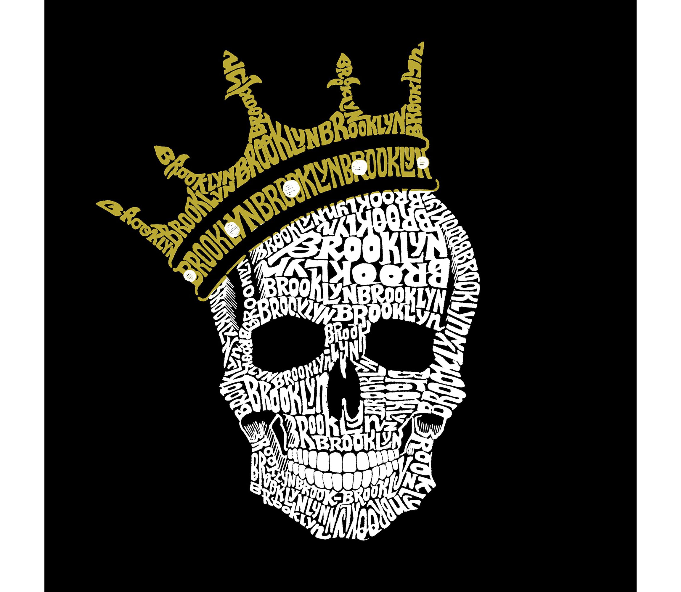Mens Word Art T-shirt - Brooklyn Crown
