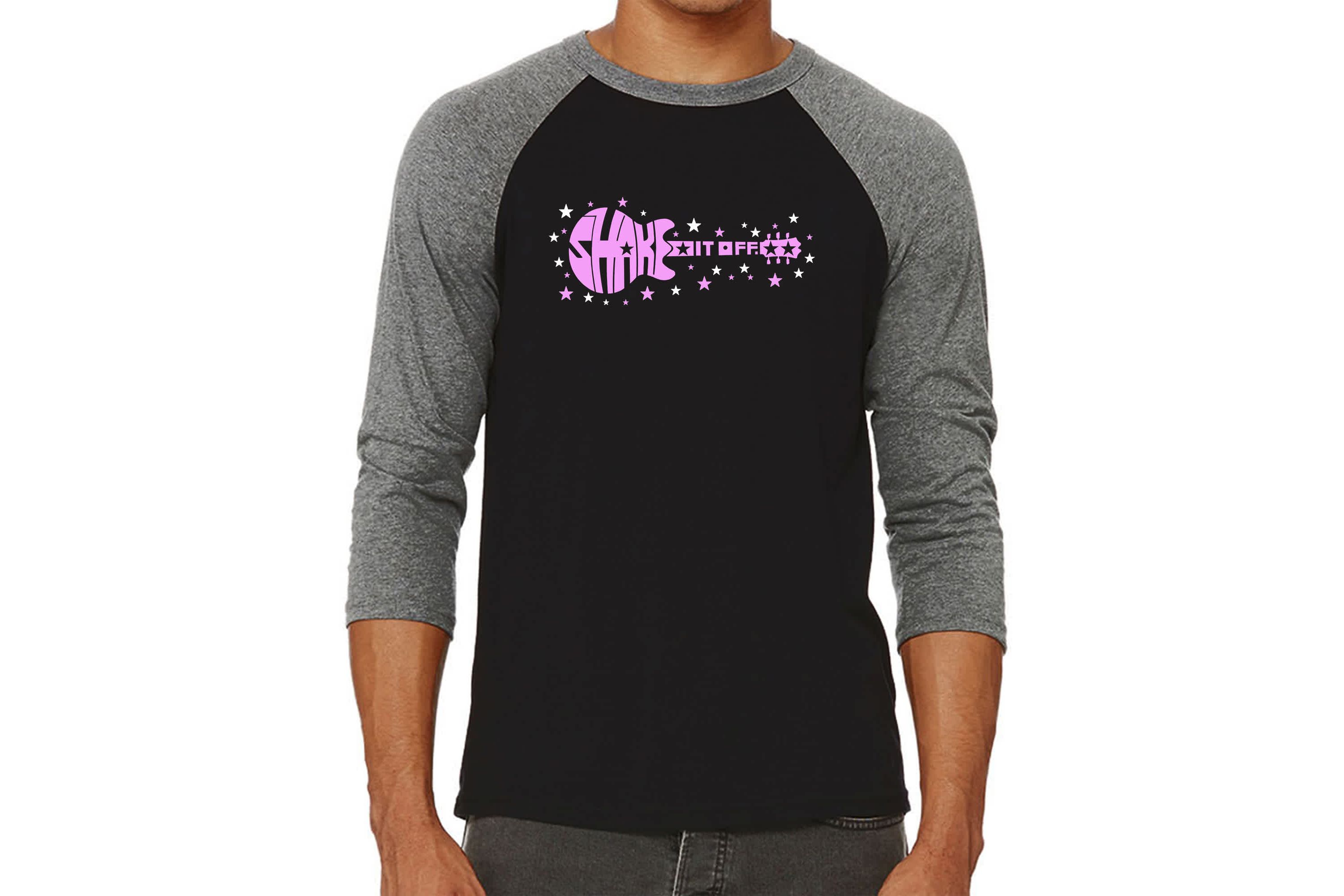 Mens Raglan Baseball Word Art T-Shirt  - Shake it Off