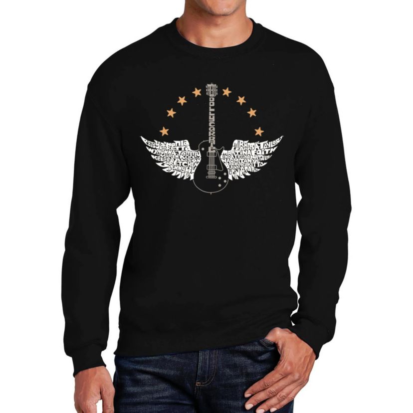 Mens Word Art Crewneck Sweatshirt - Country Female Singers
