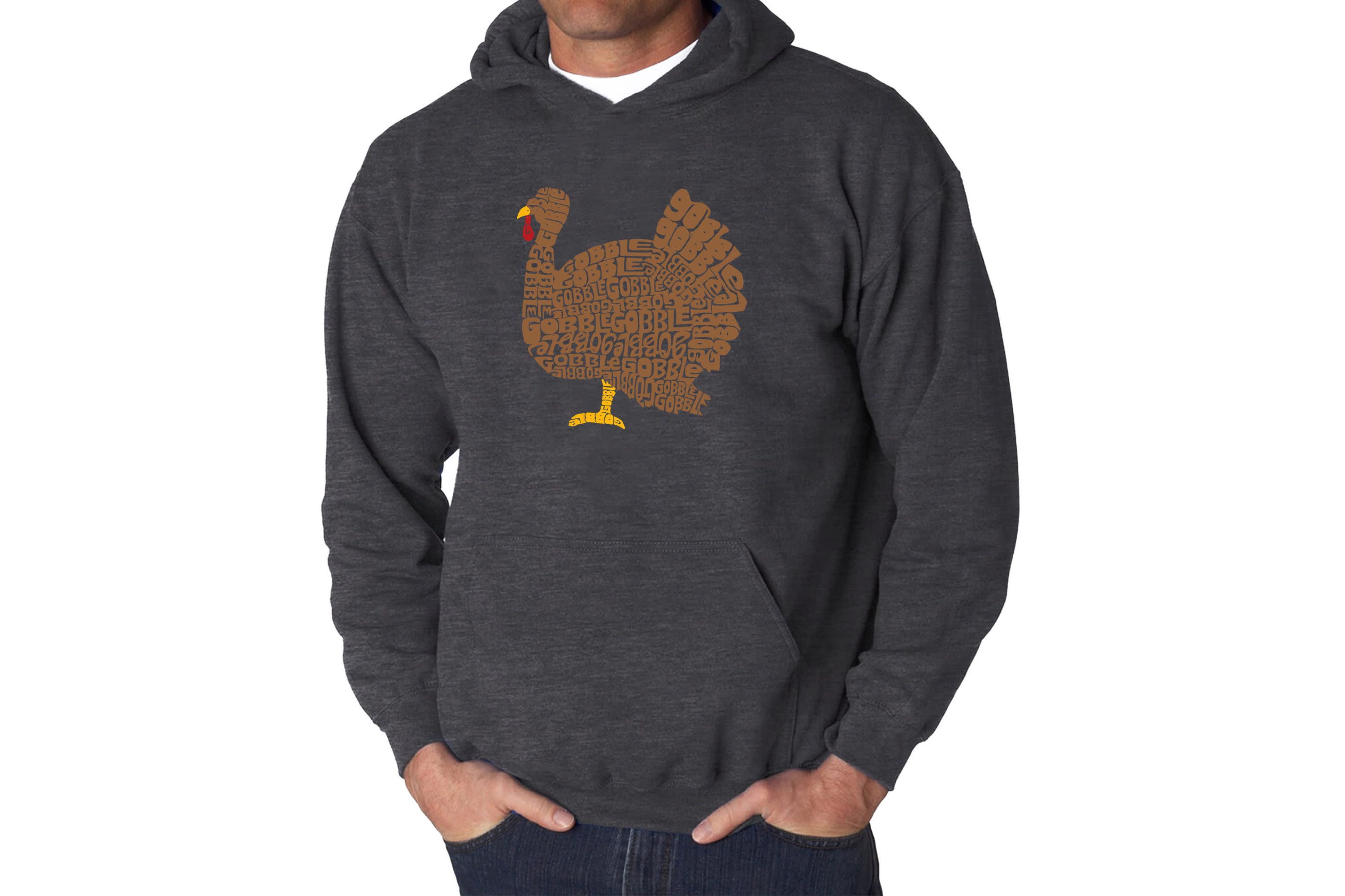 Mens Word Art Hooded Sweatshirt  - Thanksgiving
