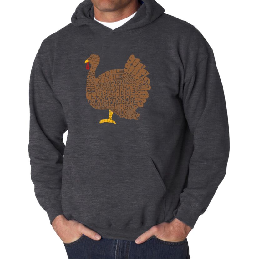 Mens Word Art Hooded Sweatshirt  - Thanksgiving