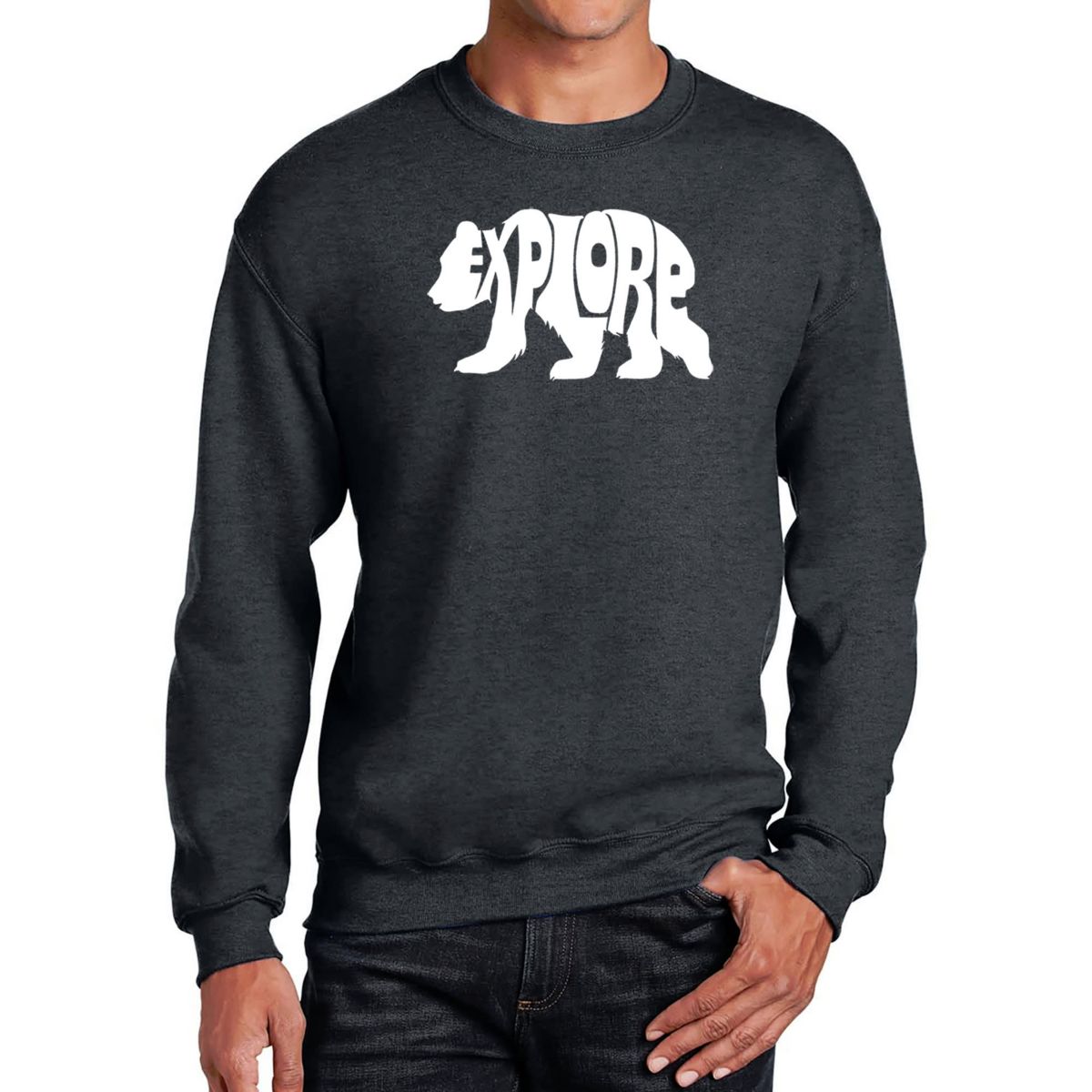 Mens Word Art Crewneck Sweatshirt - Explore
