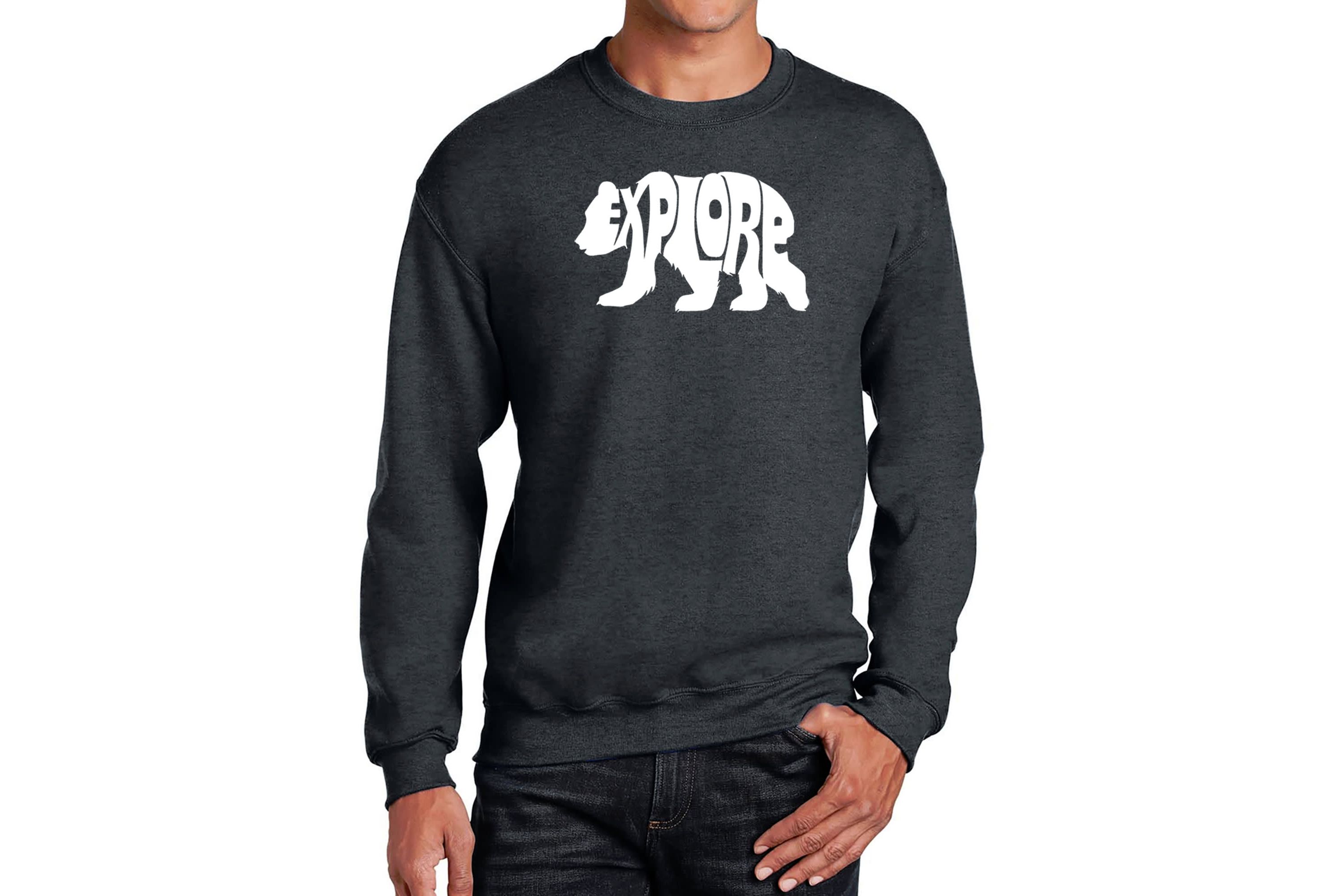 Mens Word Art Crewneck Sweatshirt - Explore