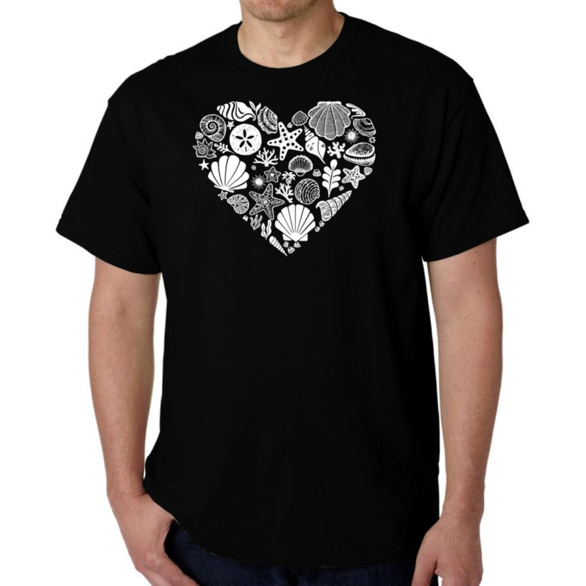 Mens Word Art T-Shirt - Sea Shells
