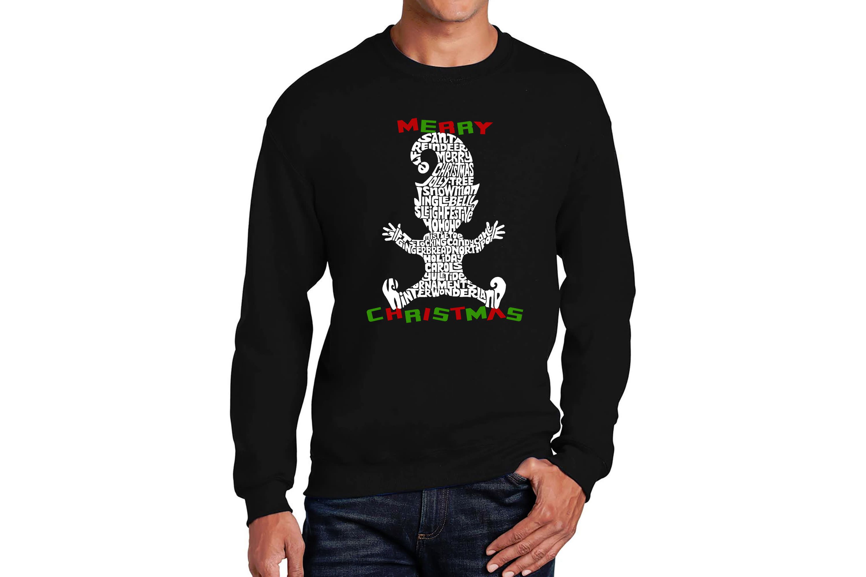 Mens Word Art Crewneck Sweatshirt  - Christmas Elf