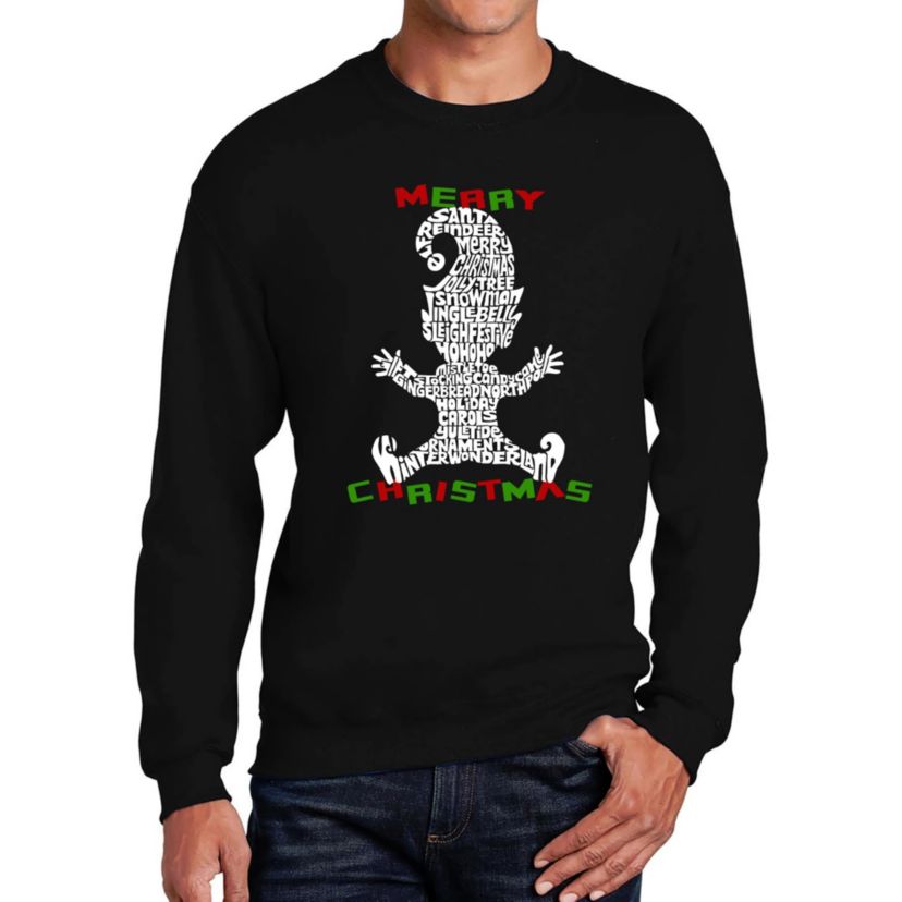 Mens Word Art Crewneck Sweatshirt  - Christmas Elf