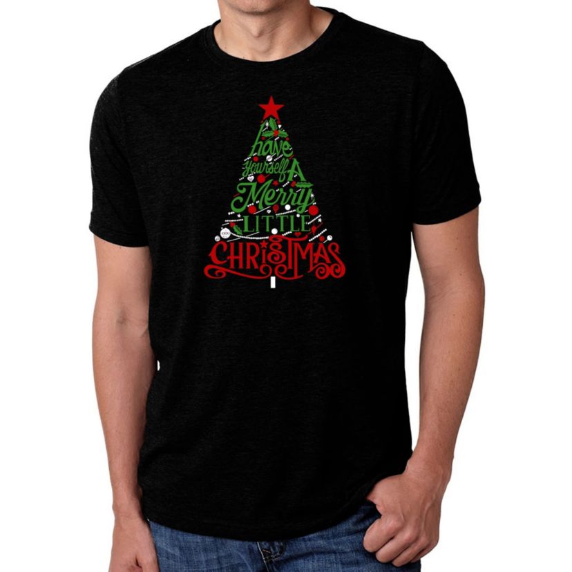 Mens Premium Blend Word Art T-Shirt - Have Yourself a Merry Little Christmas