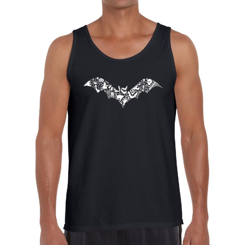 Mens Word Art Tank Top - Bat Pics