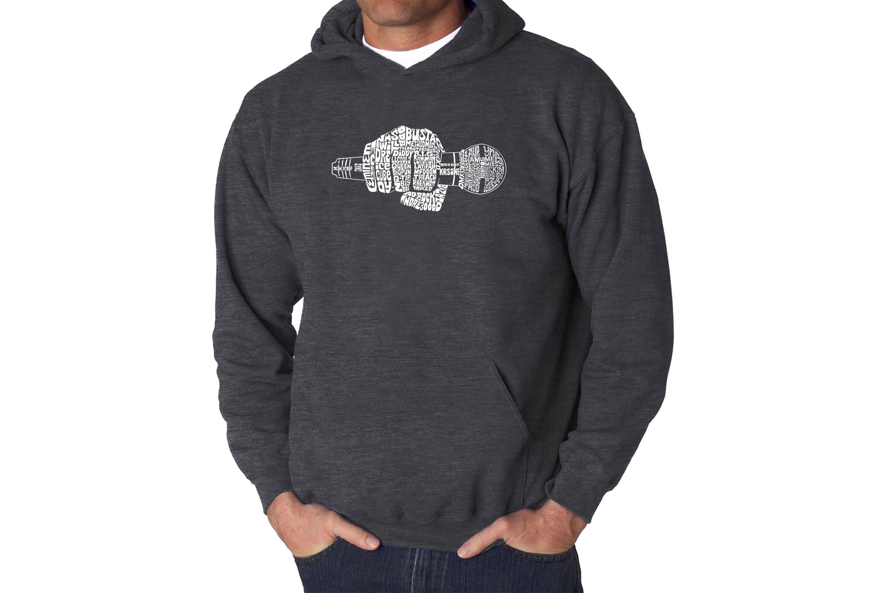 Mens Word Art Hooded Sweatshirt - 90s Rappers