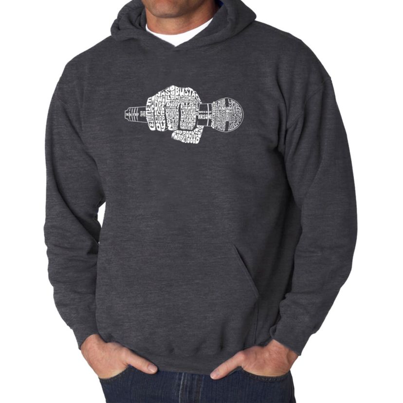 Mens Word Art Hooded Sweatshirt - 90s Rappers