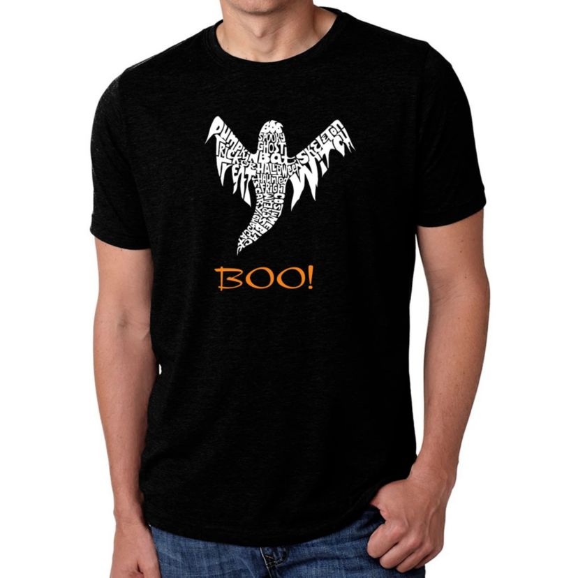 Mens Premium Blend Word Art T-Shirt  - Halloween Ghost