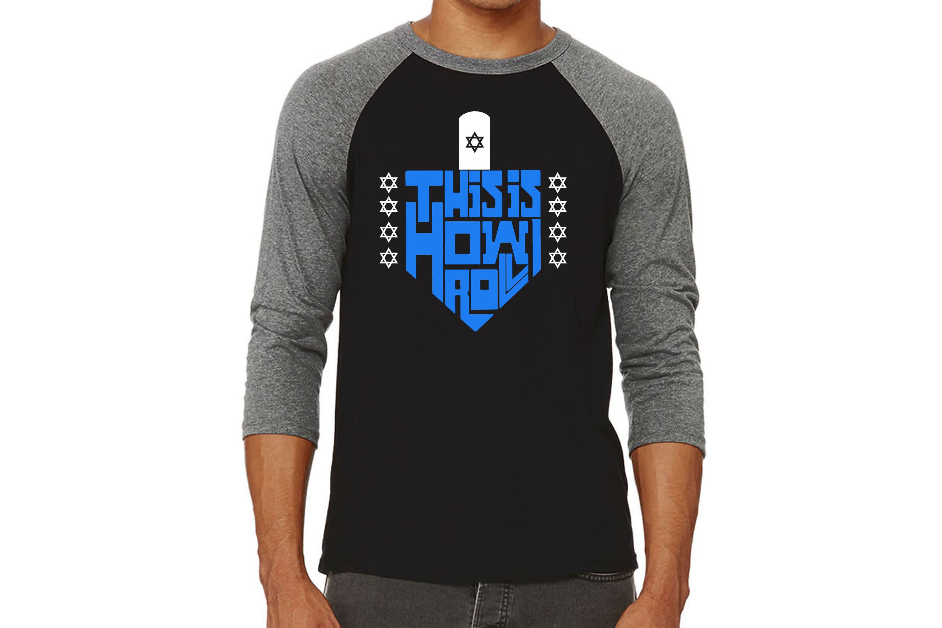 Mens Raglan Baseball Word Art T-Shirt - This is How I Roll