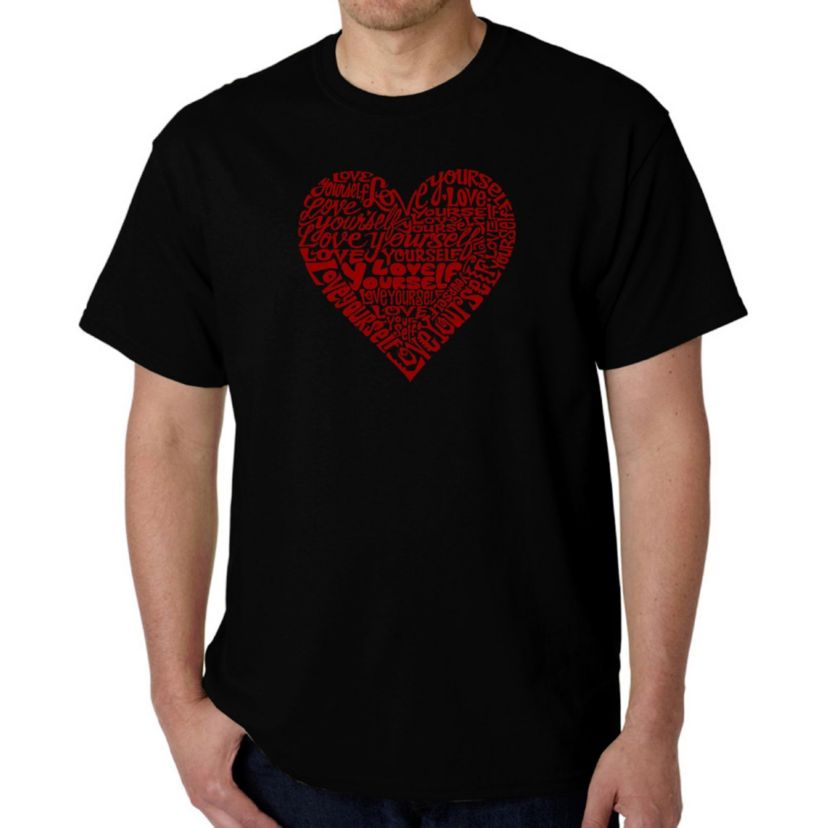 Mens Word Art T-Shirt  - Love Yourself