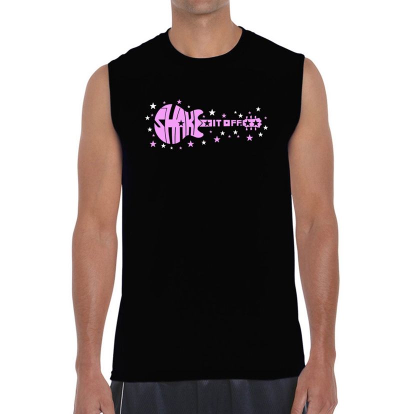 Mens Word Art Sleeveless T-Shirt  - Shake it Off