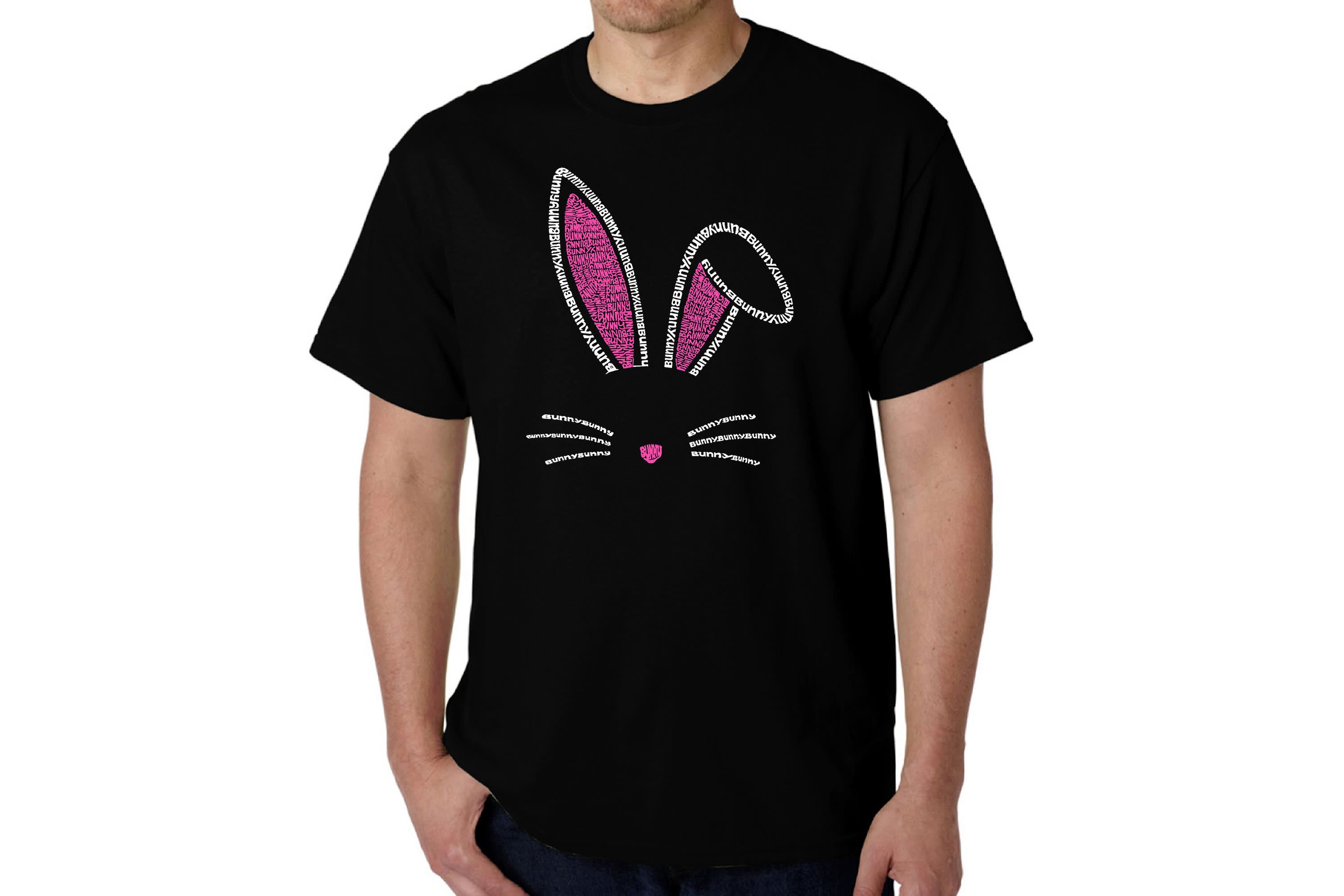Mens Word Art T-shirt - Bunny Ears
