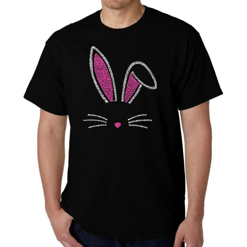 Mens Word Art T-shirt - Bunny Ears