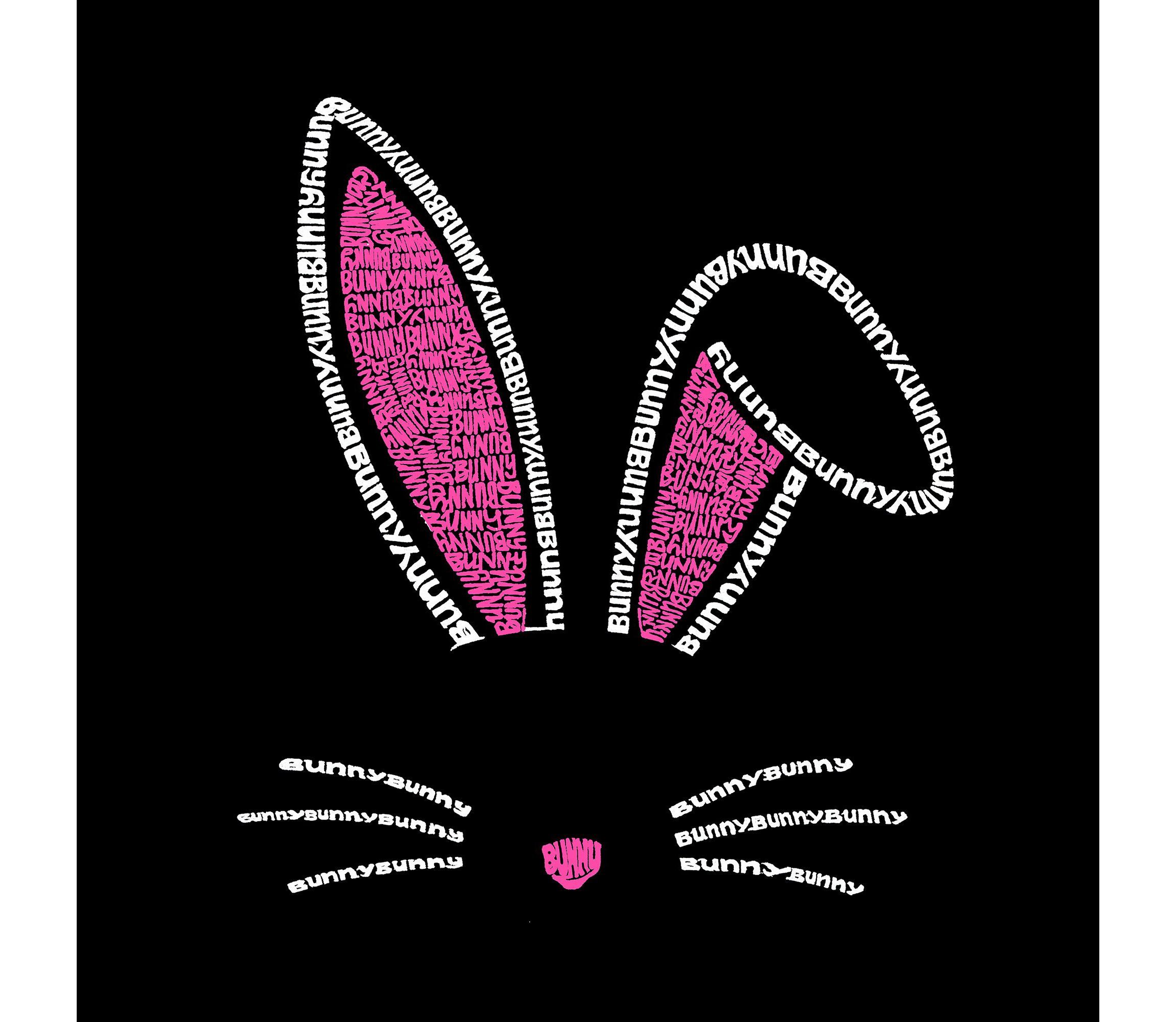 Mens Word Art T-shirt - Bunny Ears