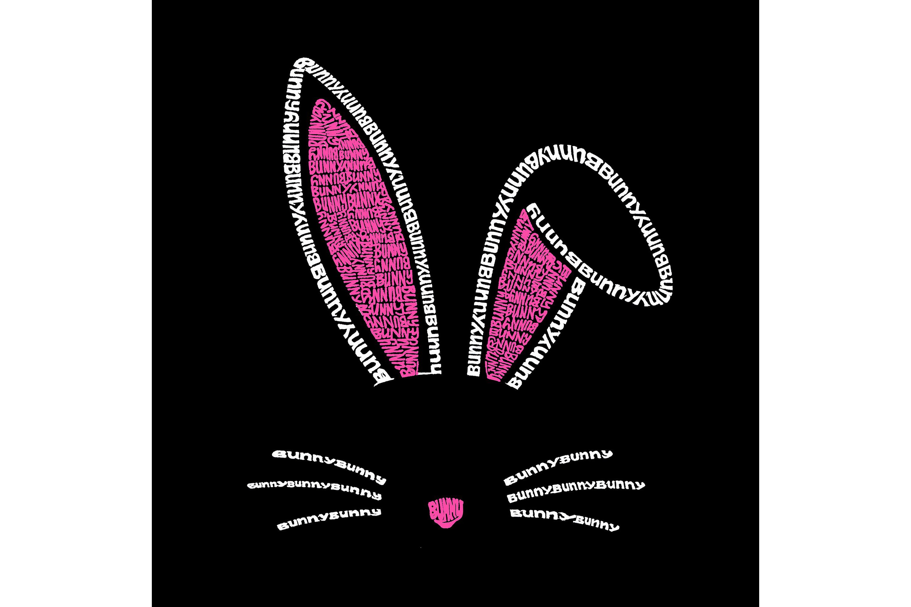 Mens Word Art T-shirt - Bunny Ears