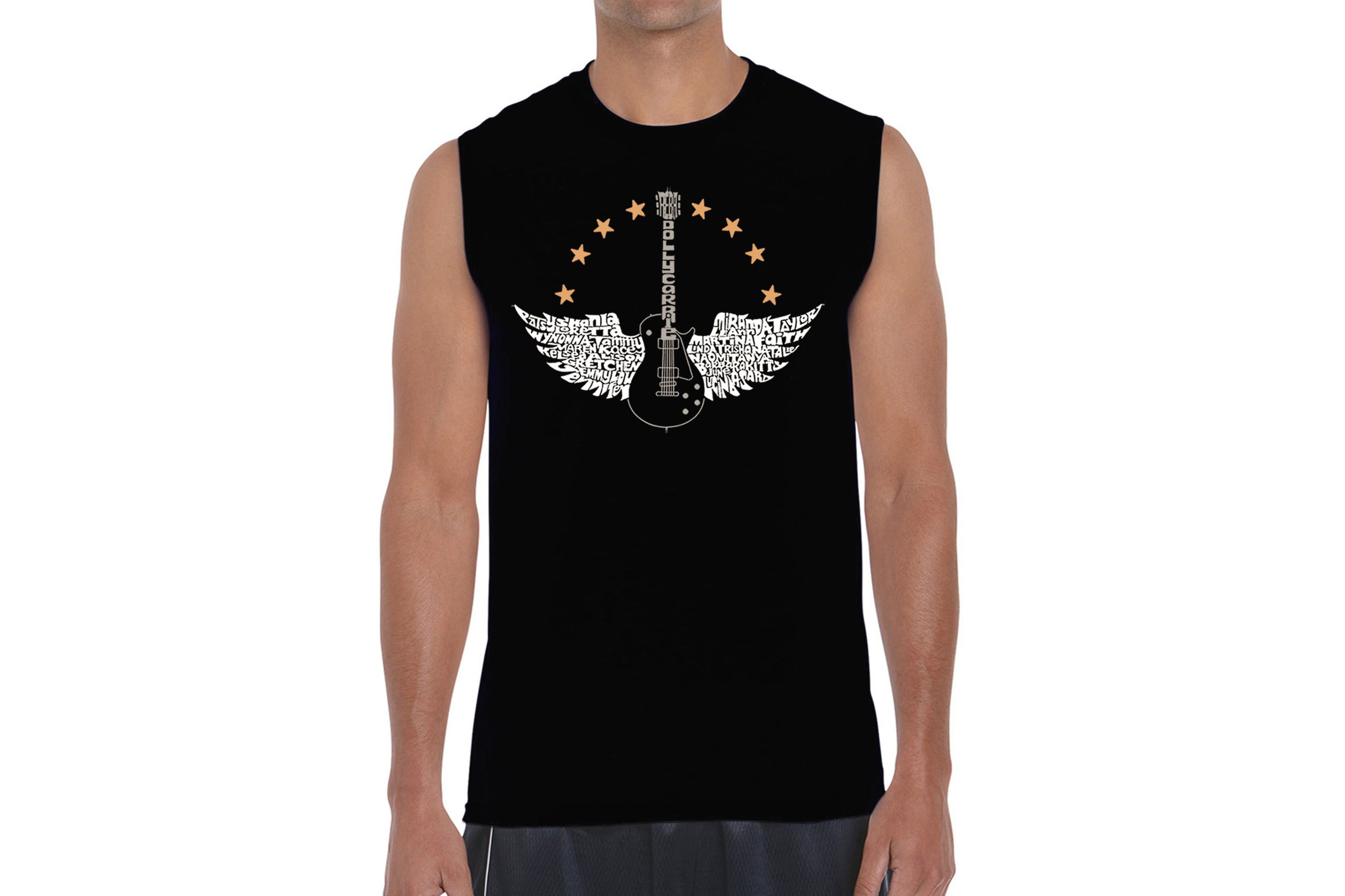 Mens Word Art Sleeveless T-Shirt - Country Female Singers