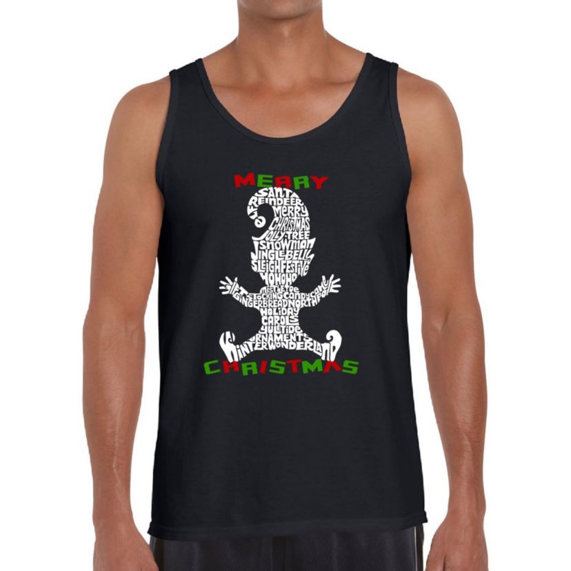 Mens Word Art Tank Top  - Christmas Elf