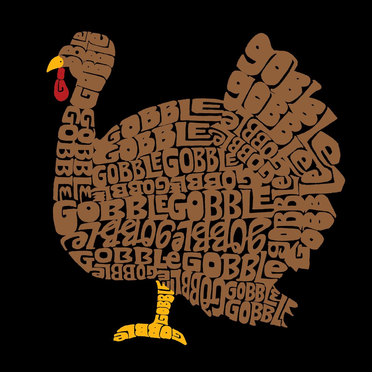Mens Word Art Sleeveless T-Shirt  - Thanksgiving