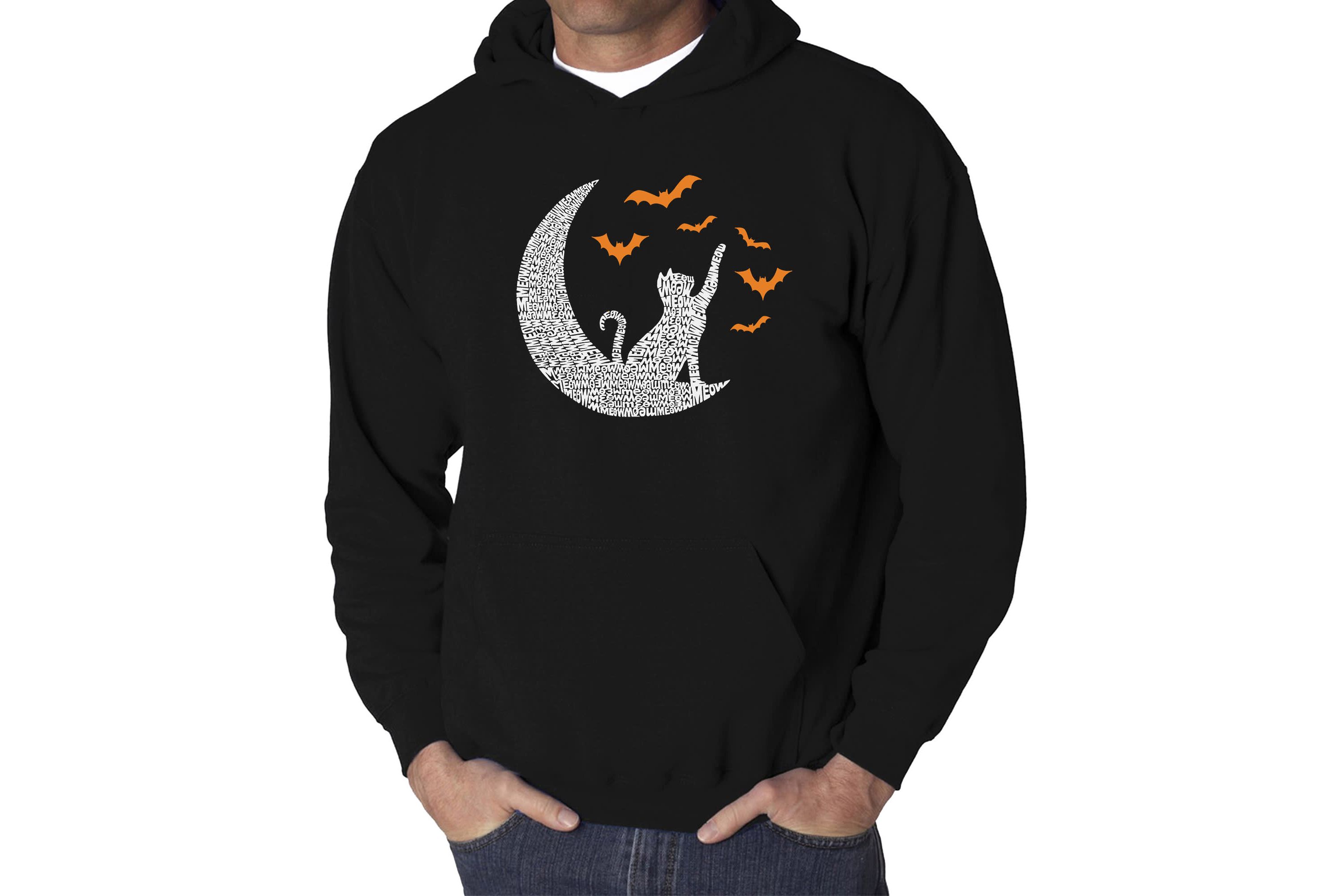 Mens Word Art Hooded Sweatshirt - Lunar Bats