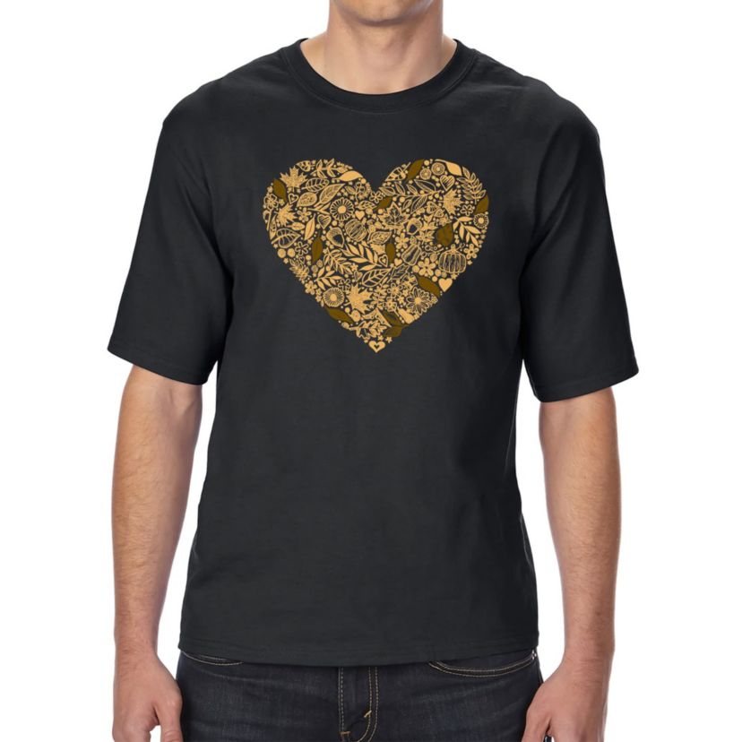 Mens Tall and Long Word Art T-Shirt - Fall Vibes