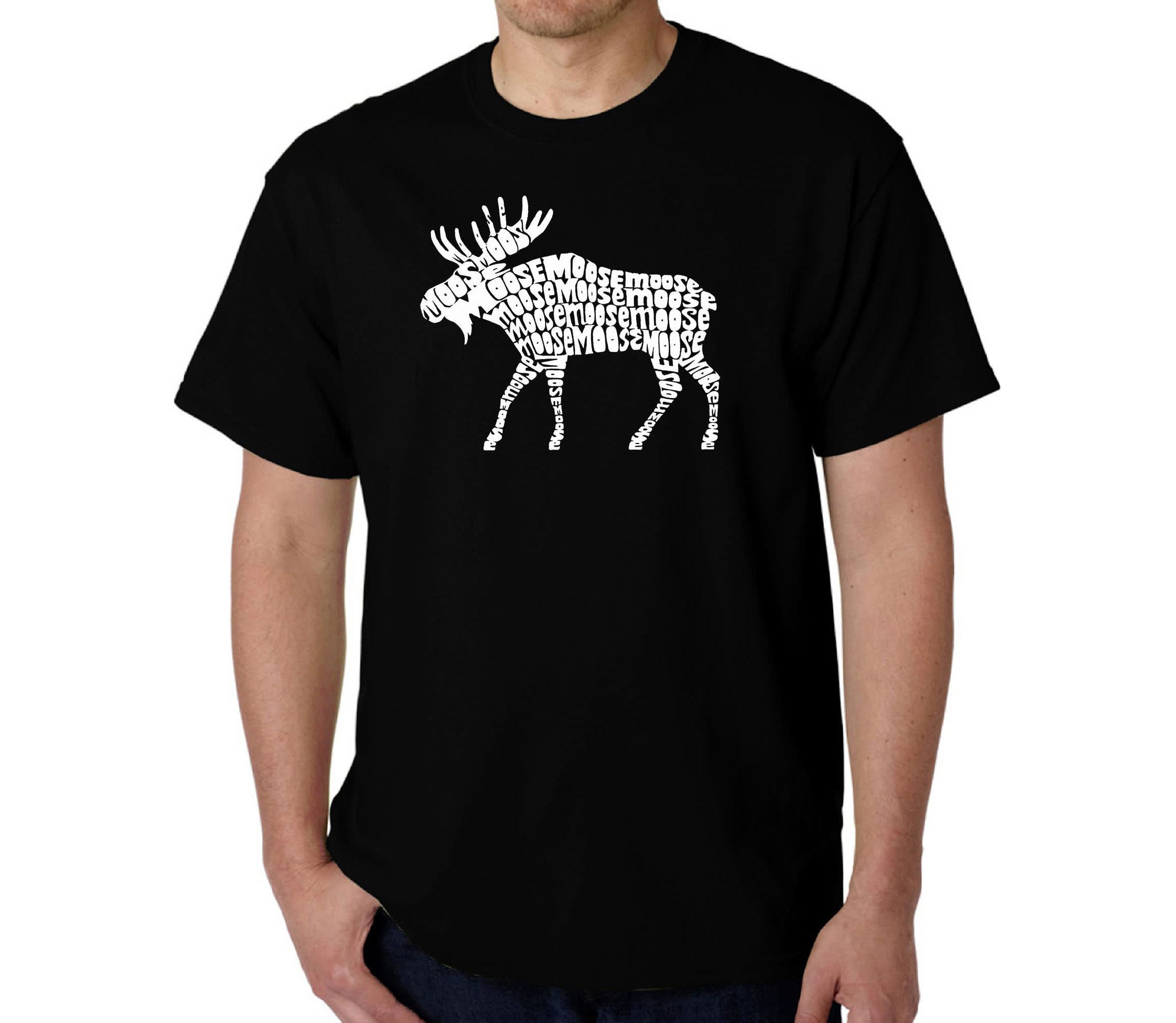 Mens Word Art T-shirt - Moose