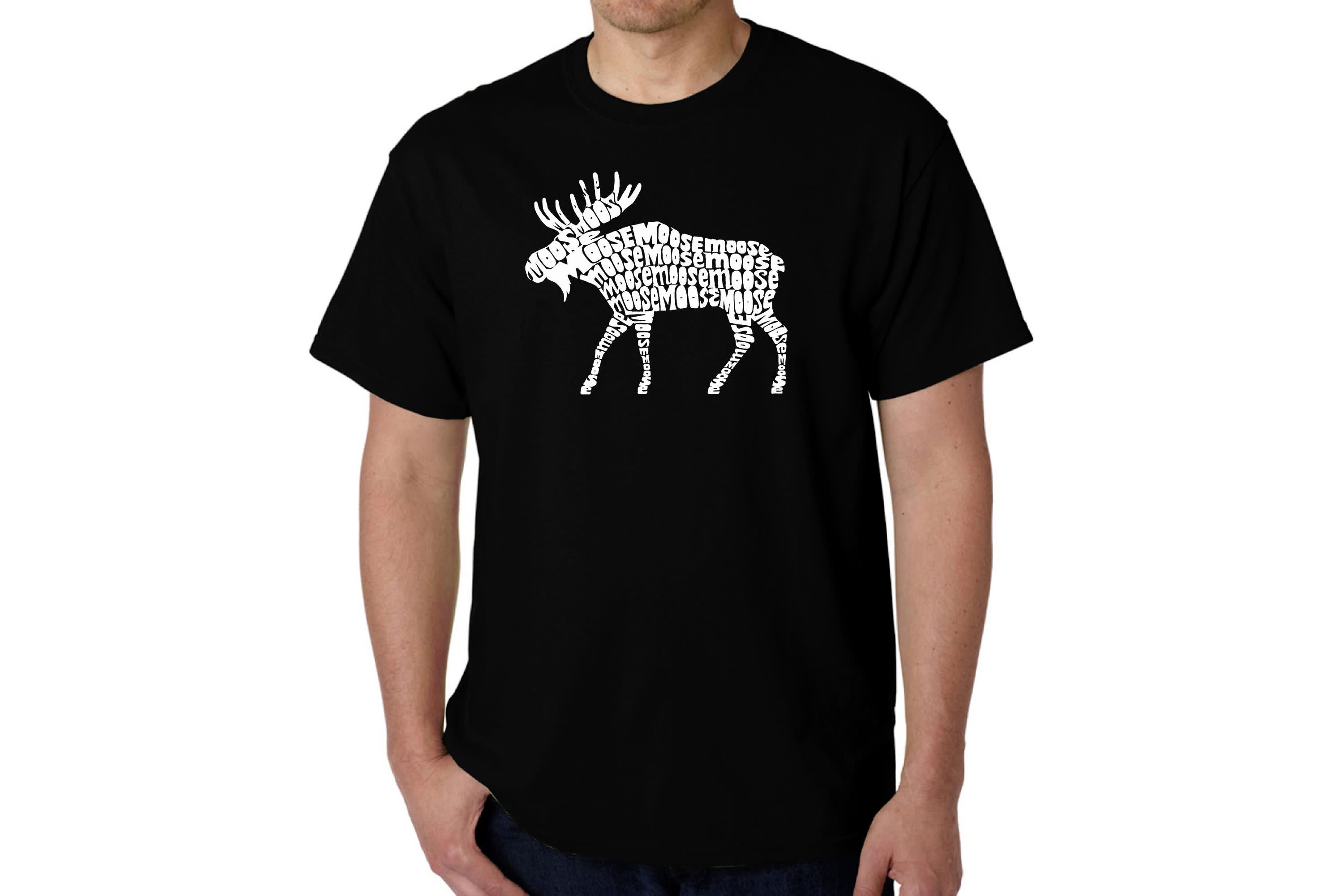 Mens Word Art T-shirt - Moose