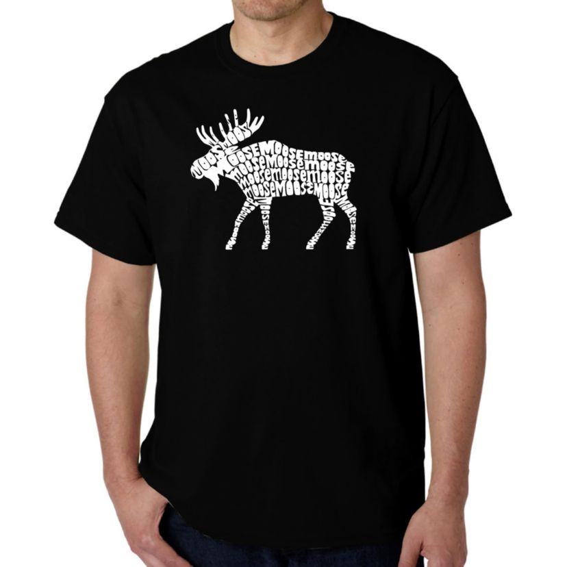Mens Word Art T-shirt - Moose