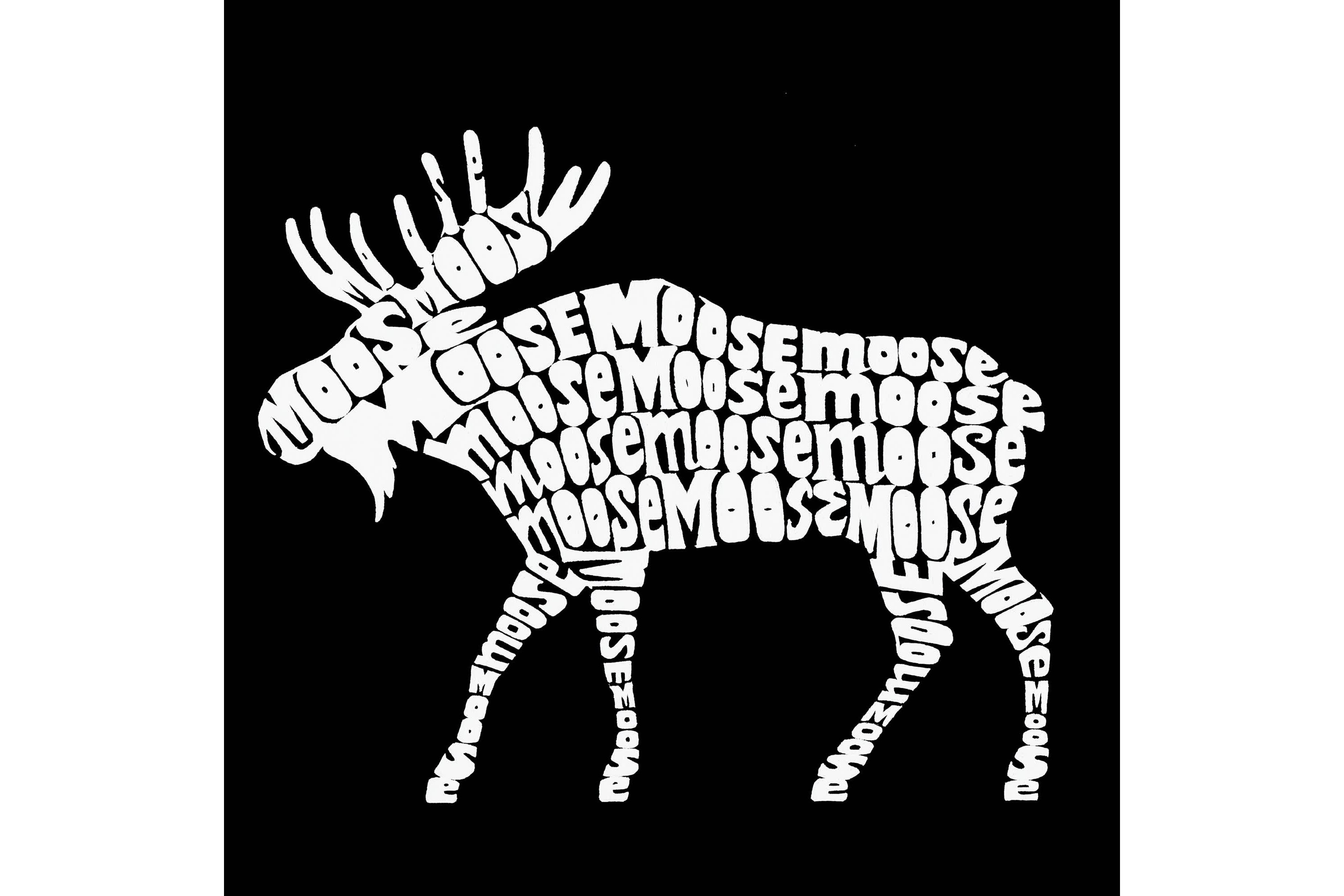 Mens Word Art T-shirt - Moose
