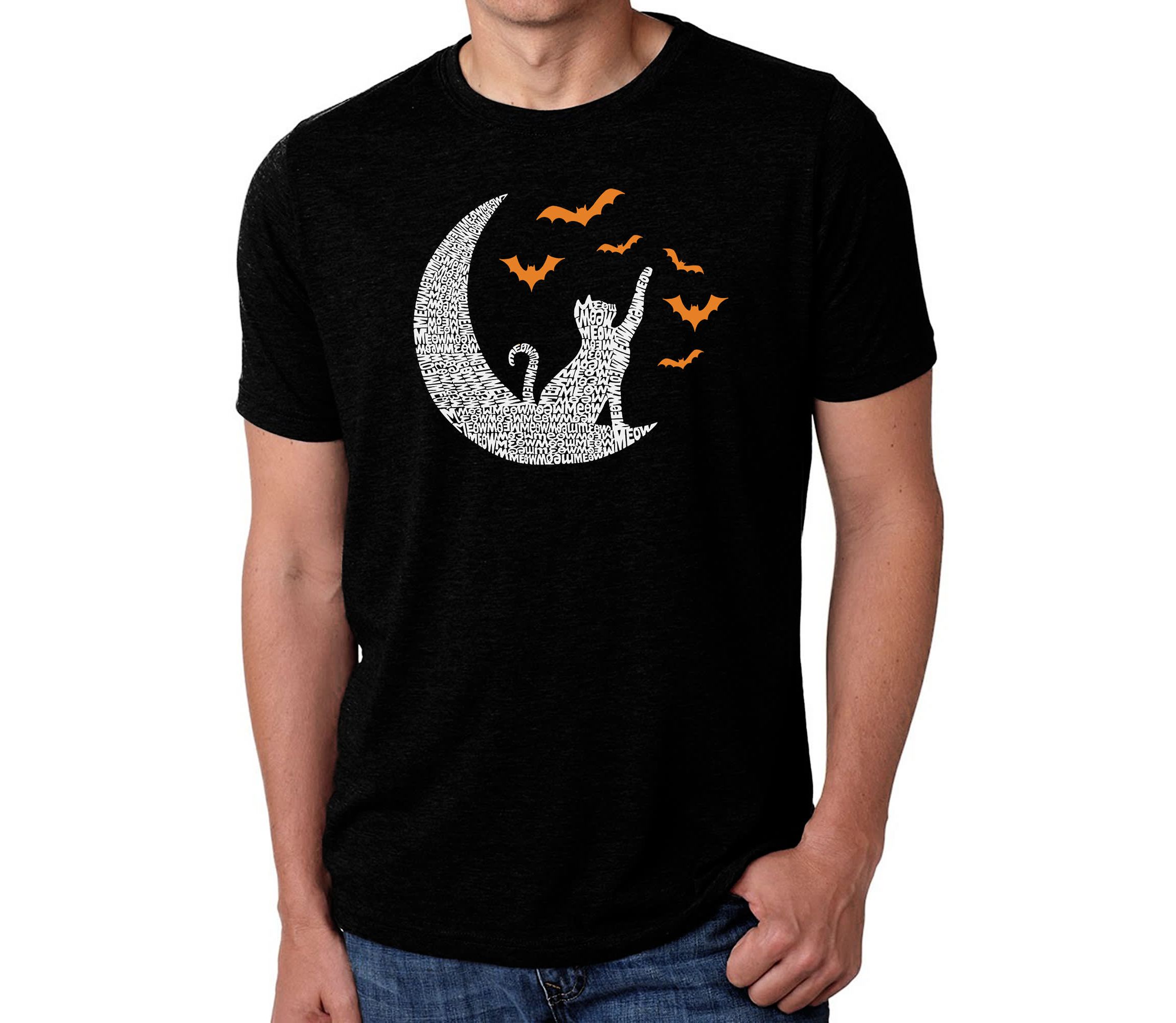 Mens Premium Blend Word Art T-Shirt - Lunar Bats