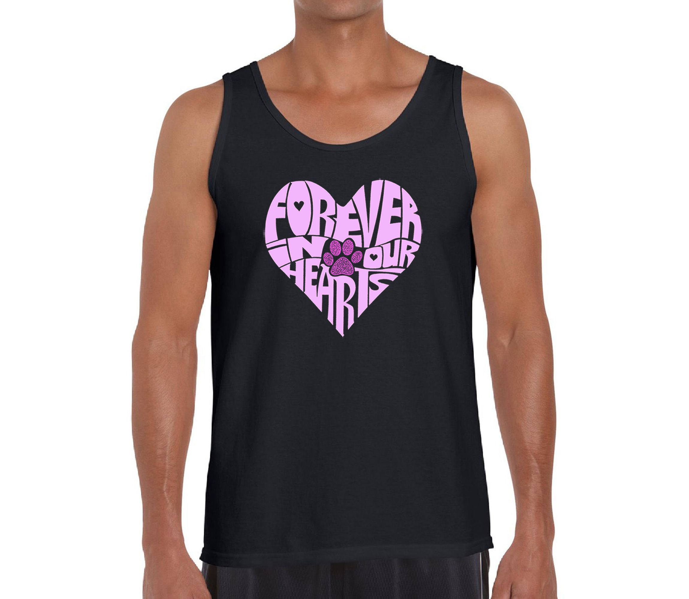 Mens Word Art Tank Top - Forever In Our Hearts