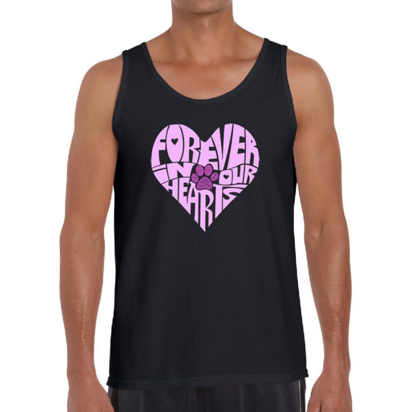 Mens Word Art Tank Top - Forever In Our Hearts