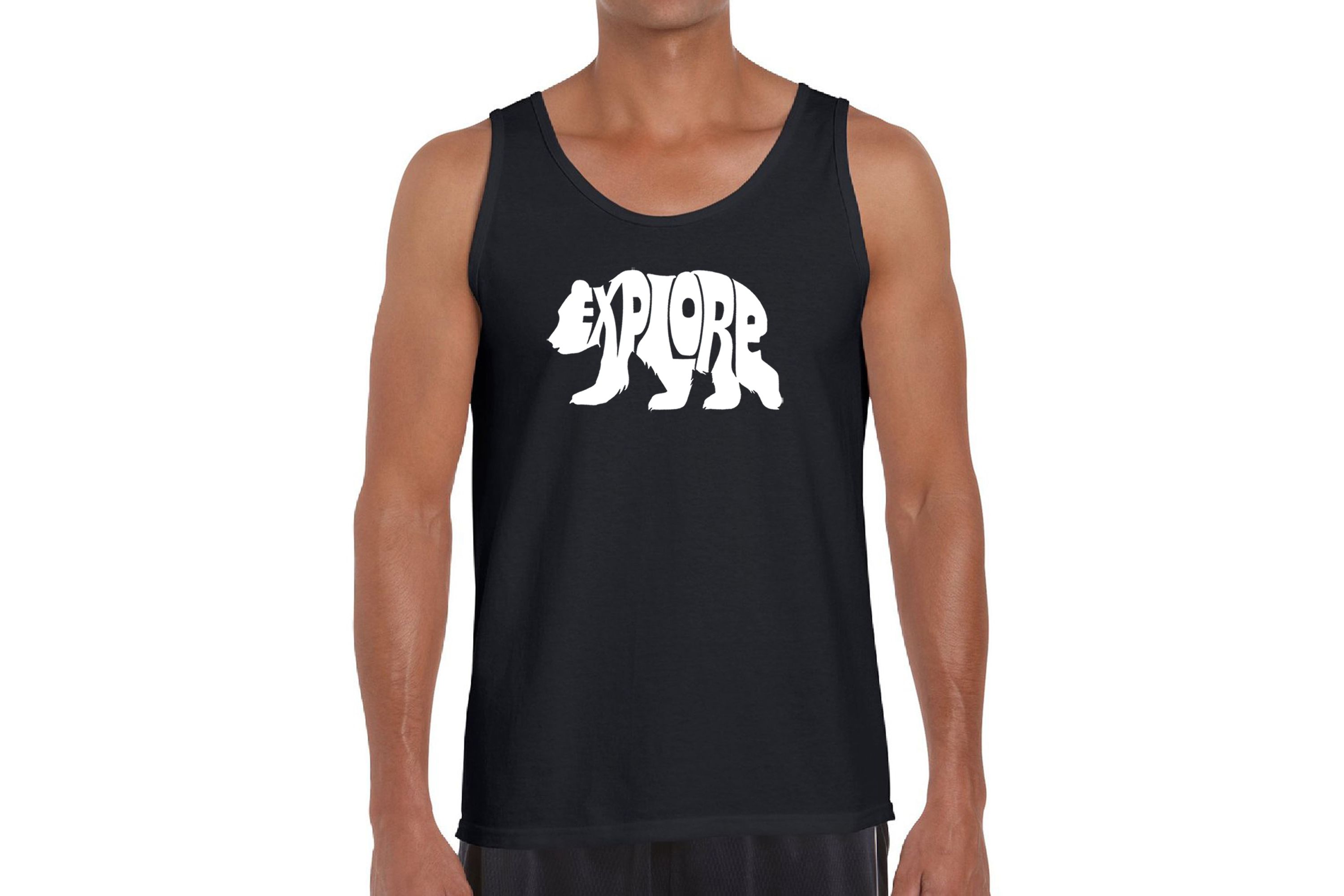 Mens Word Art Tank Top - Explore