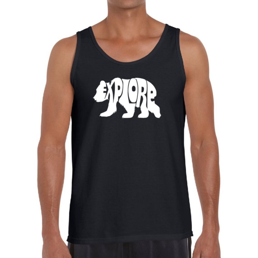 Mens Word Art Tank Top - Explore