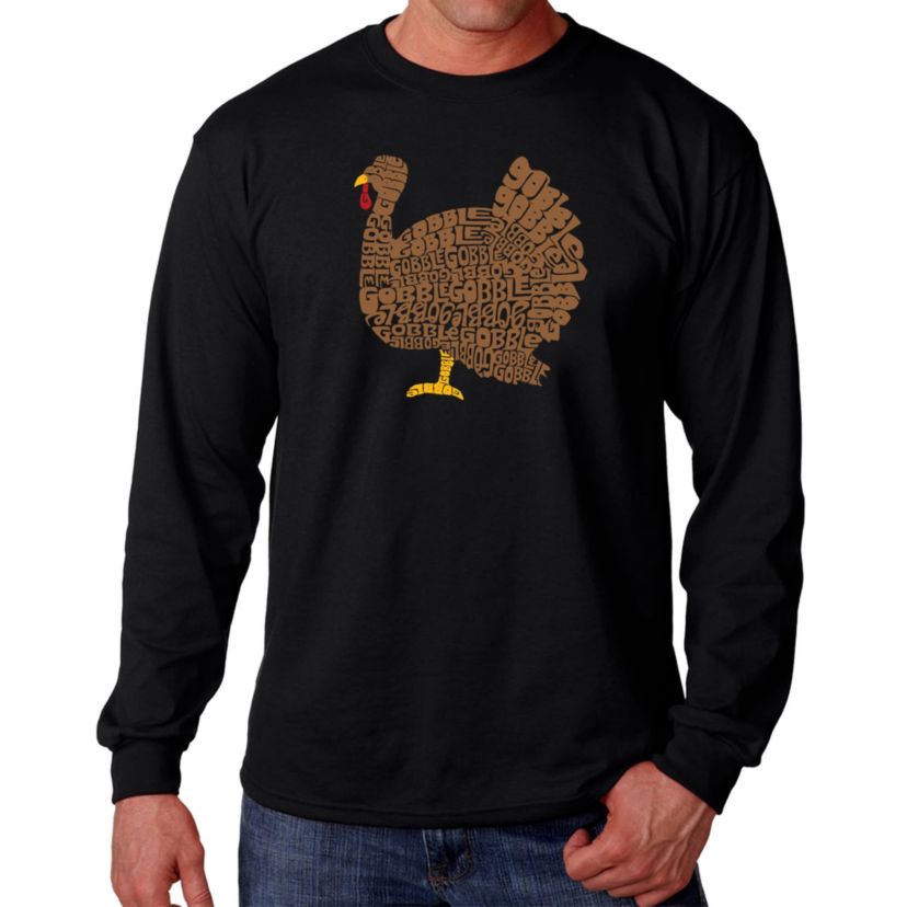 Mens Word Art Long Sleeve T-Shirt  - Thanksgiving