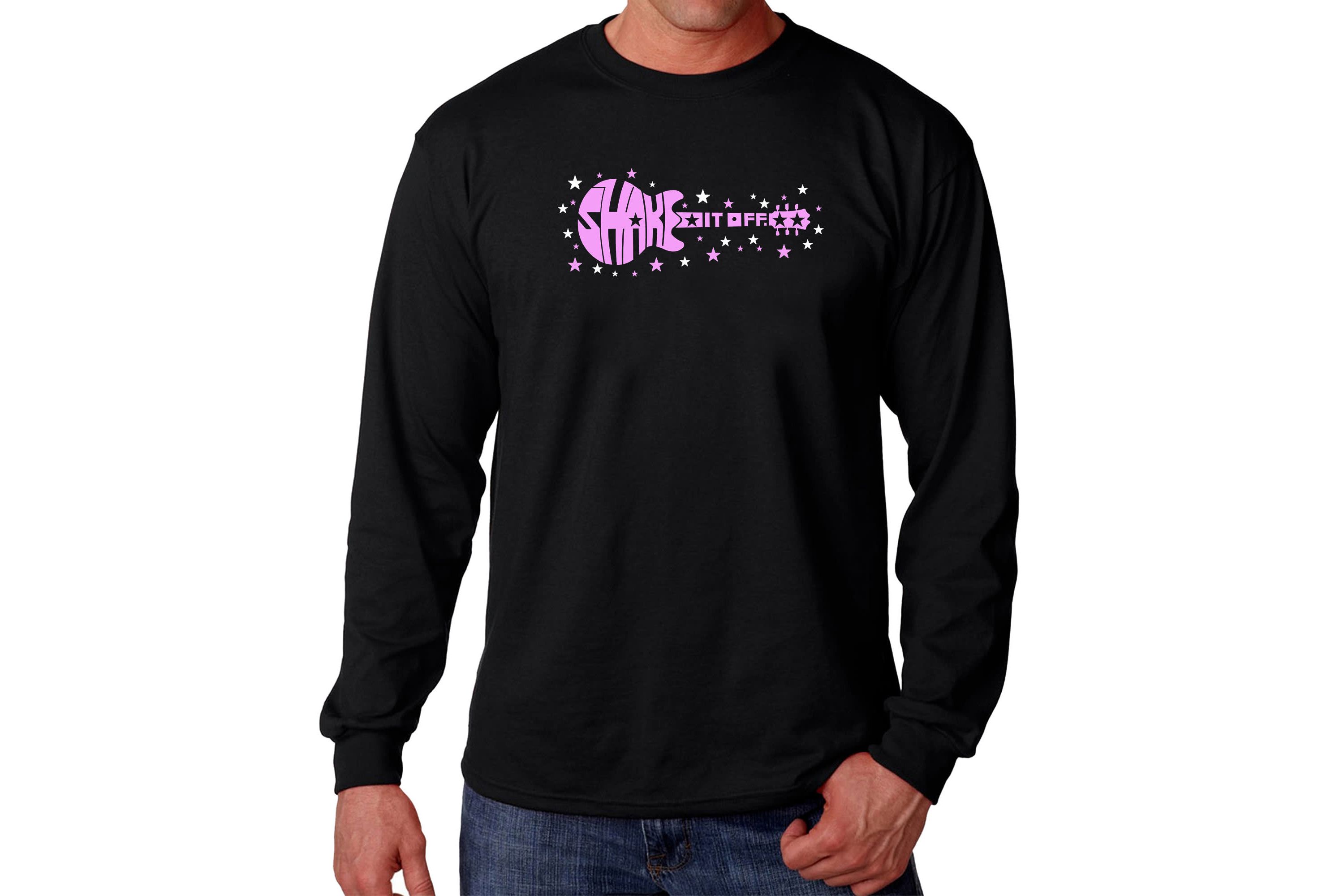 Mens Word Art Long Sleeve T-Shirt  - Shake it Off
