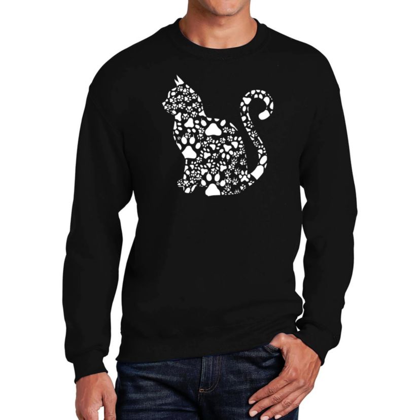 Mens Word Art Crewneck Sweatshirt - Cat Claws