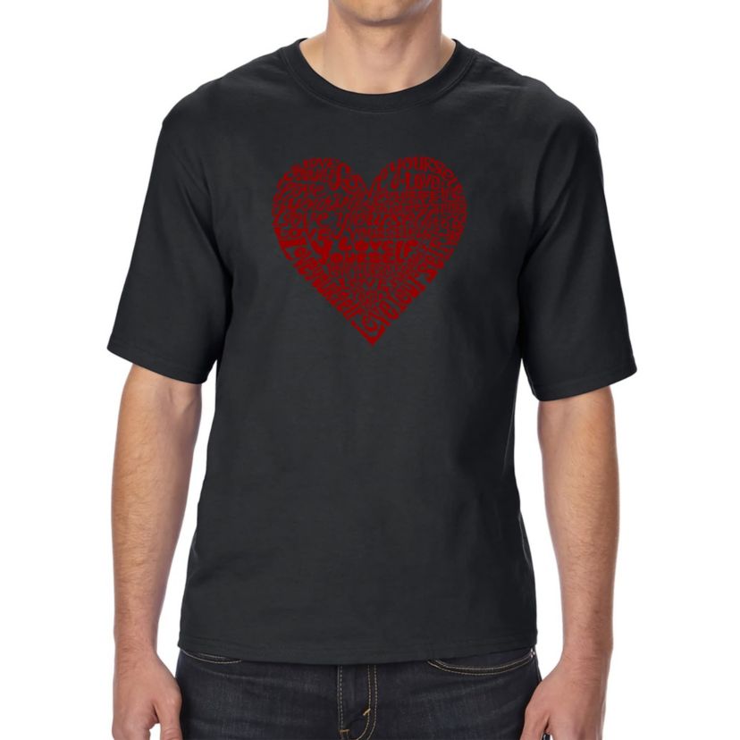 Mens Tall and Long Word Art T-Shirt  - Love Yourself