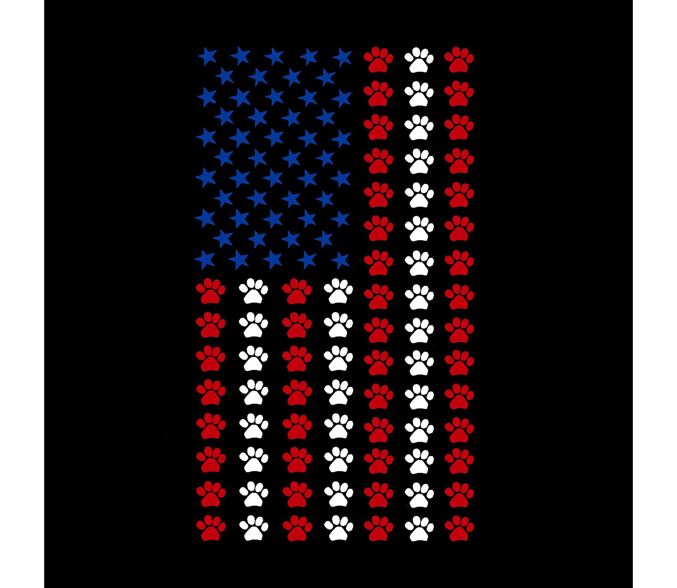 Mens Word Art Crewneck Sweatshirt - Paws Flag
