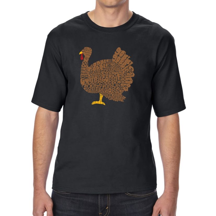 Mens Tall and Long Word Art T-Shirt  - Thanksgiving