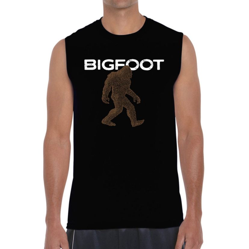Mens Word Art Sleeveless T-Shirt  - Bigfoot