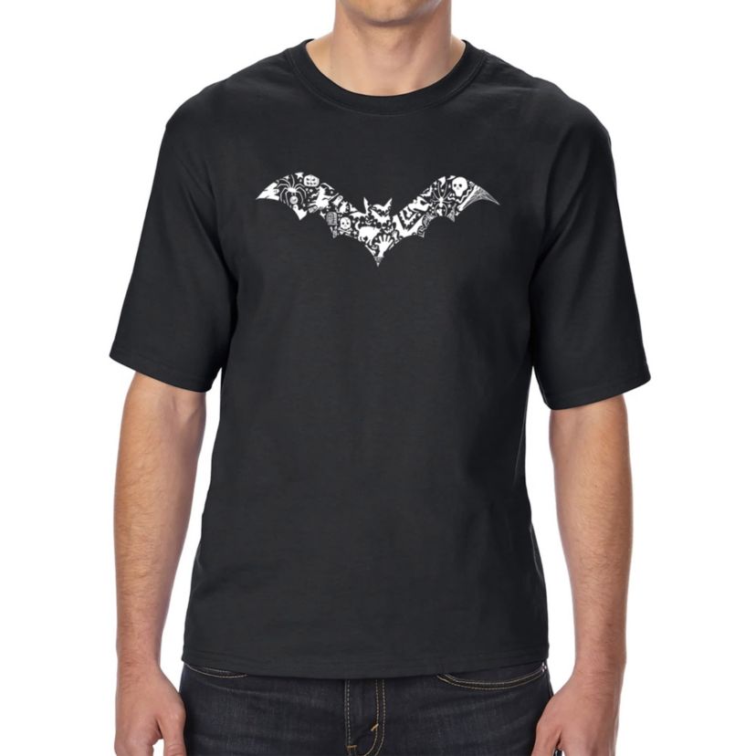 Mens Tall and Long Word Art T-Shirt - Bat Pics