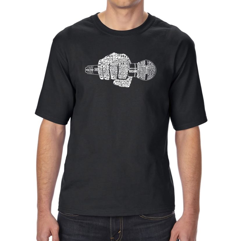 Mens Tall and Long Word Art T-Shirt - 90s Rappers