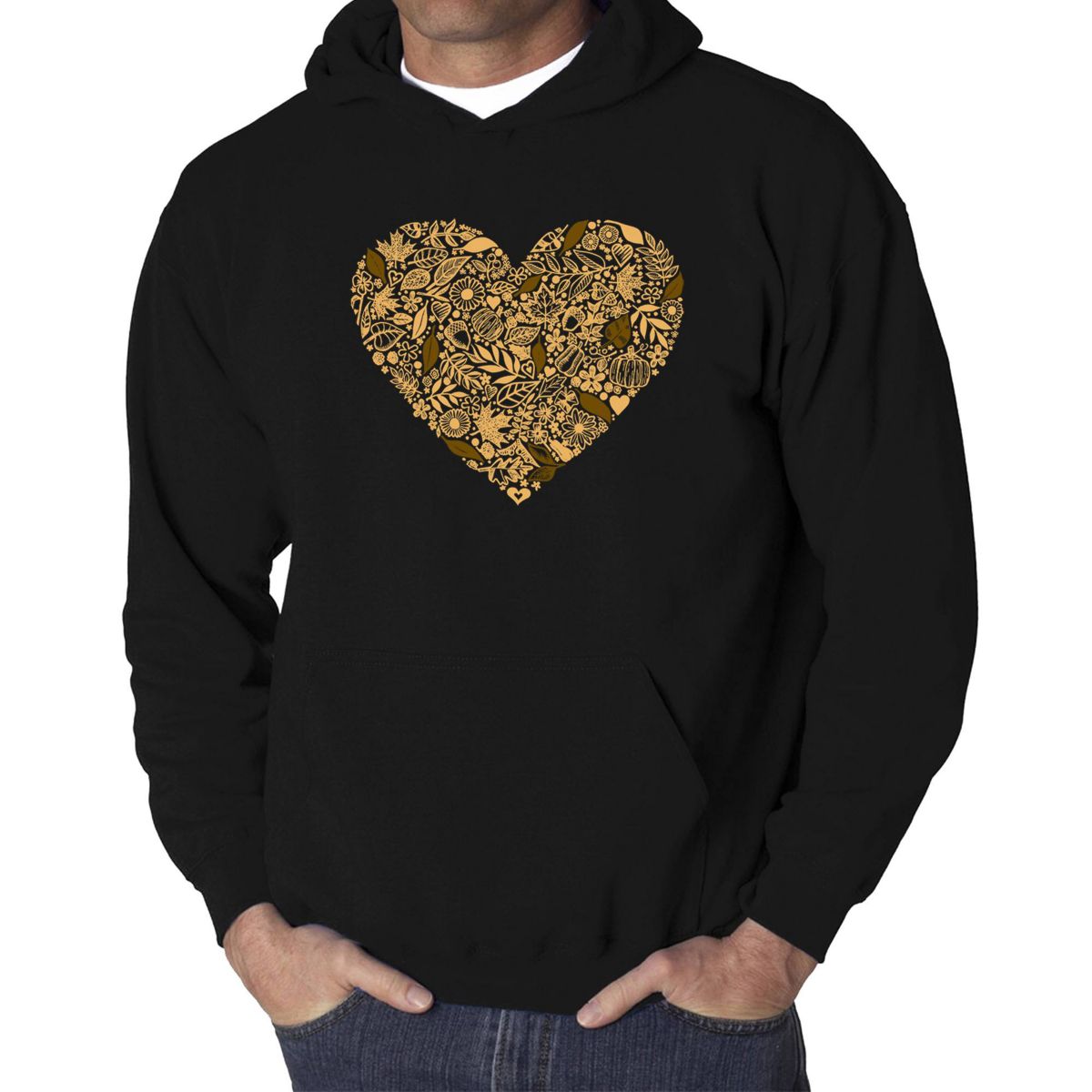 Mens Word Art Hooded Sweatshirt - Fall Vibes
