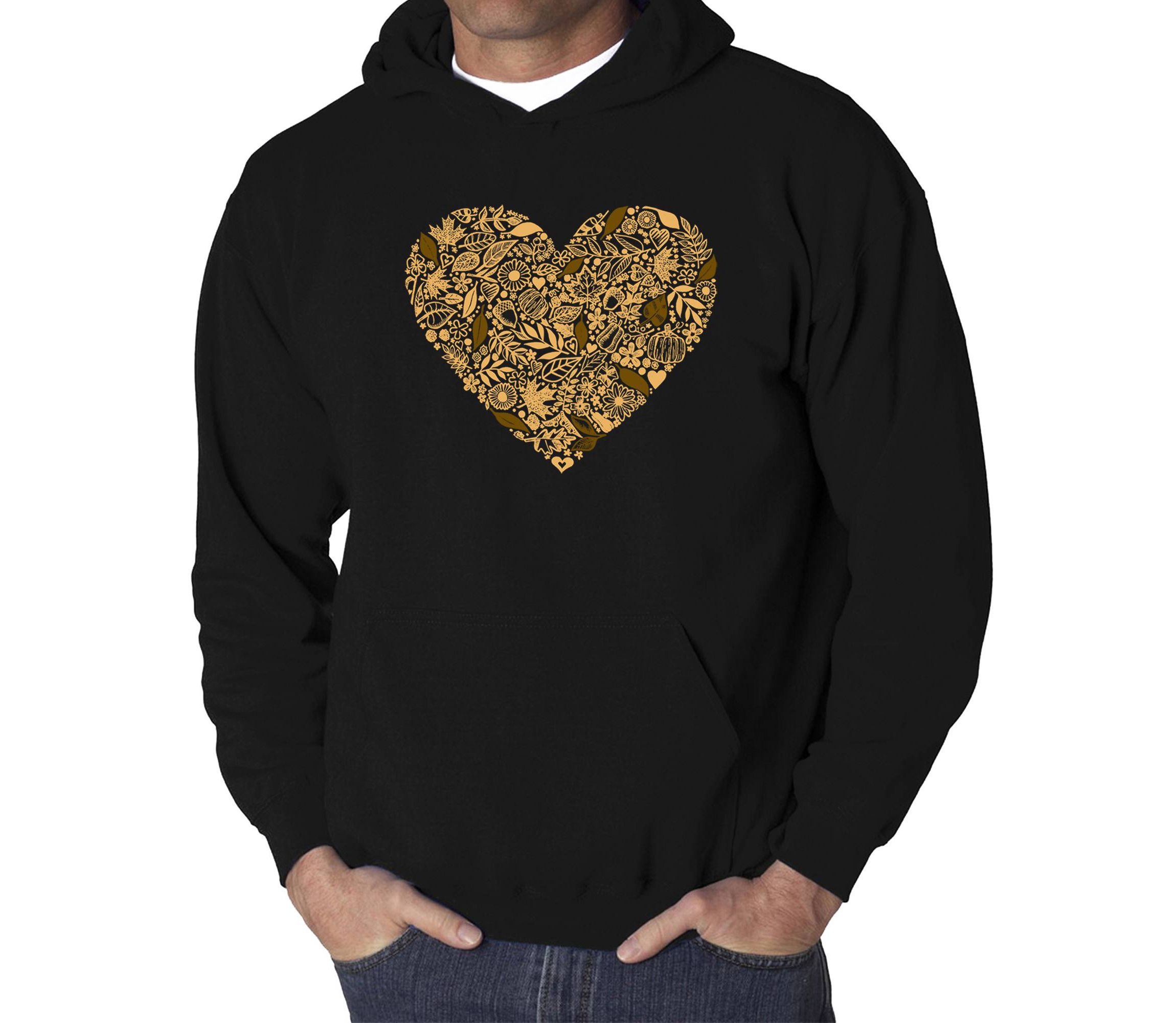 Mens Word Art Hooded Sweatshirt - Fall Vibes