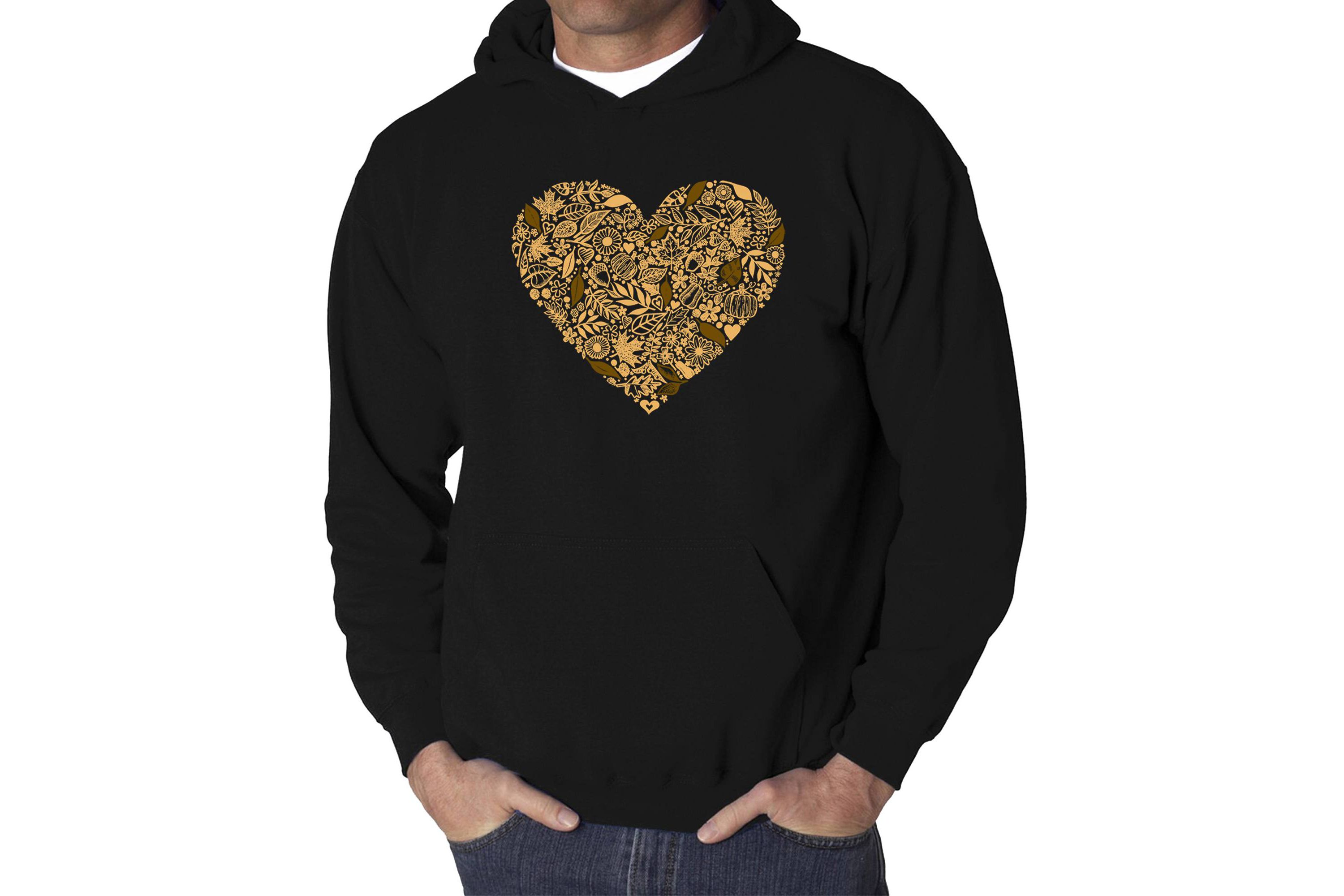 Mens Word Art Hooded Sweatshirt - Fall Vibes