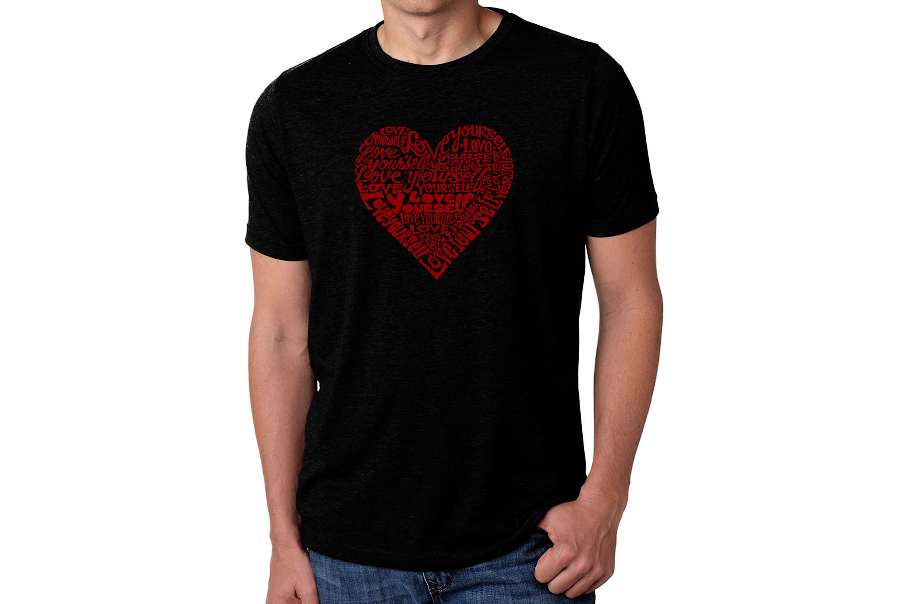 Mens Premium Blend Word Art T-Shirt  - Love Yourself